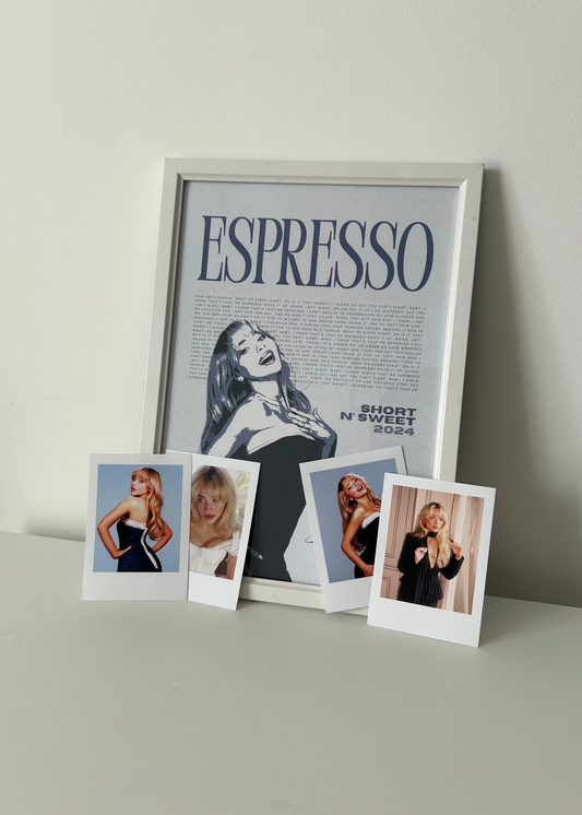 Sabrina Carpenter Espresso Vintage Poster