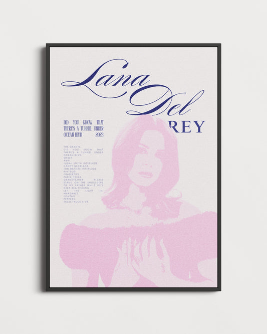 Lana Del Rey Vintage Album Poster