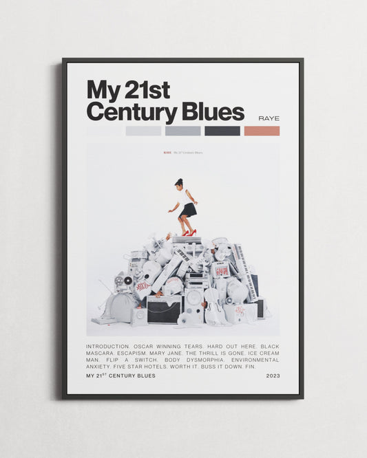 Raye My 21st Century Blues Minimal Poster