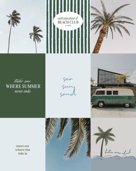 Beach Club Collage Wall prints
