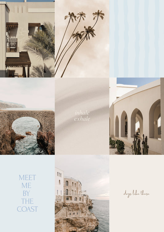 Coastside Collage Wall prints