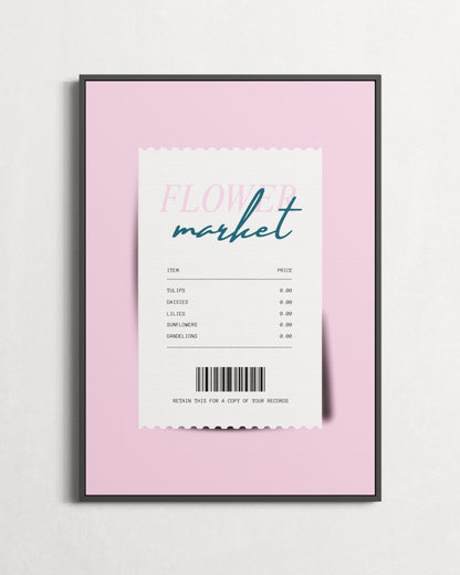 Flower Market Receipt Print