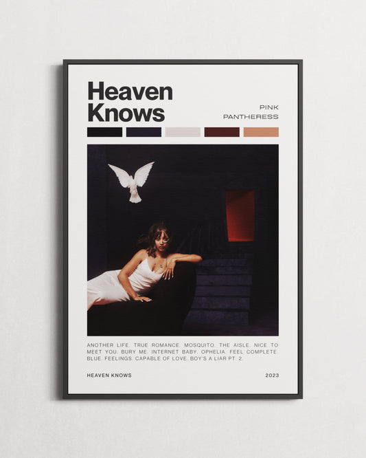 Pink Pantheress Heaven Knows Minimal Poster