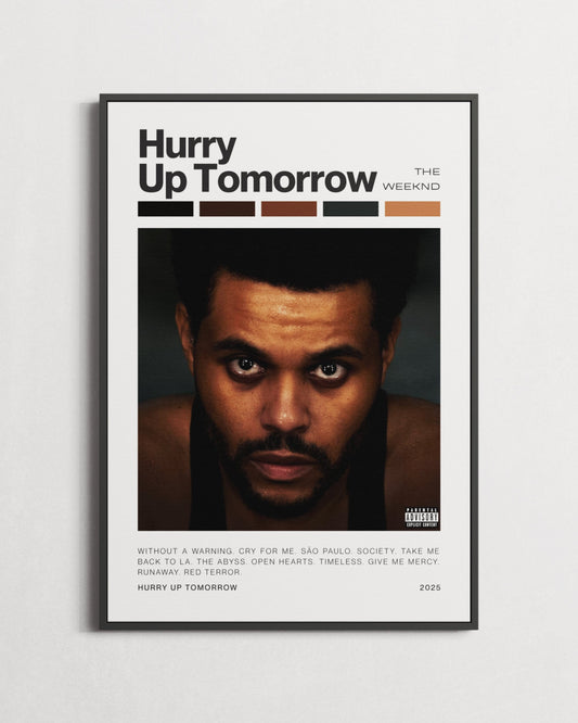 The Weeknd Hurry Up Tomorrow Minimal Poster
