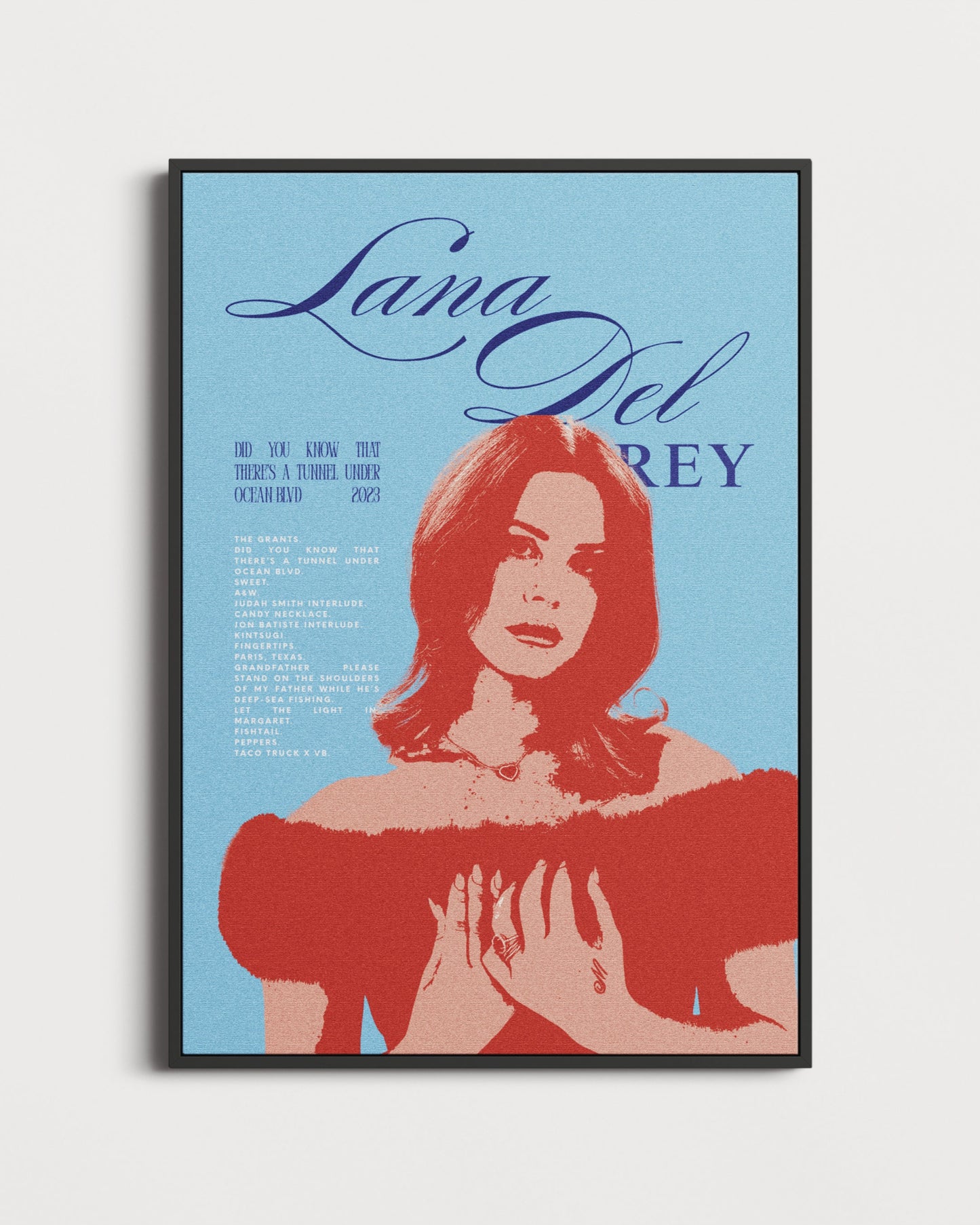 Lana Del Rey Vintage Album Poster