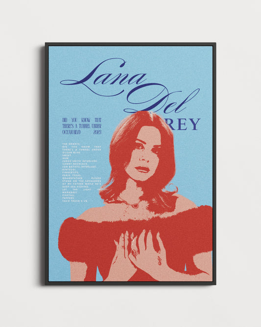 Lana Del Rey Vintage Album Poster