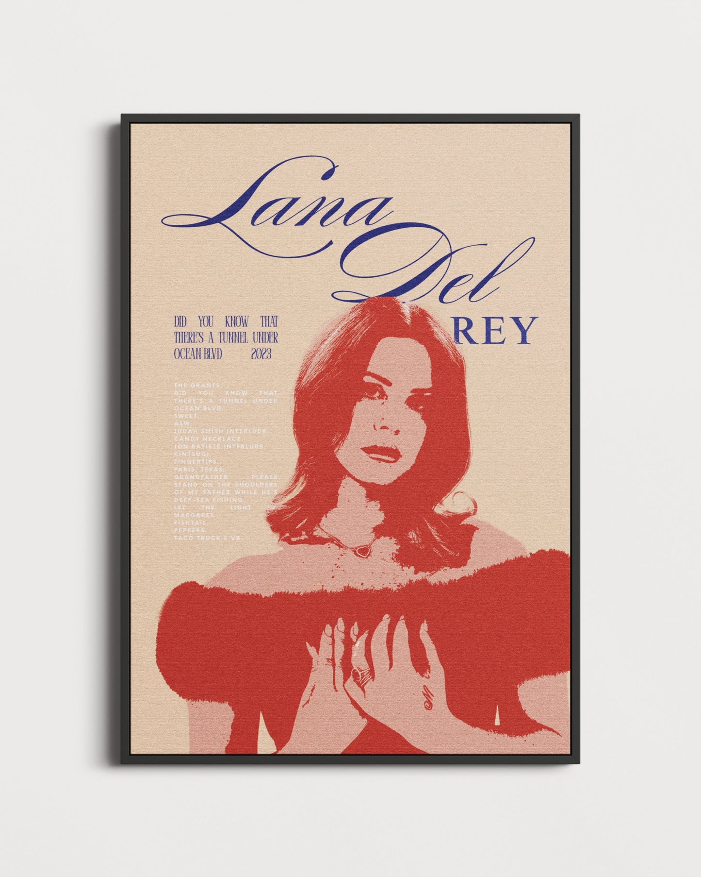 Lana Del Rey Vintage Album Poster