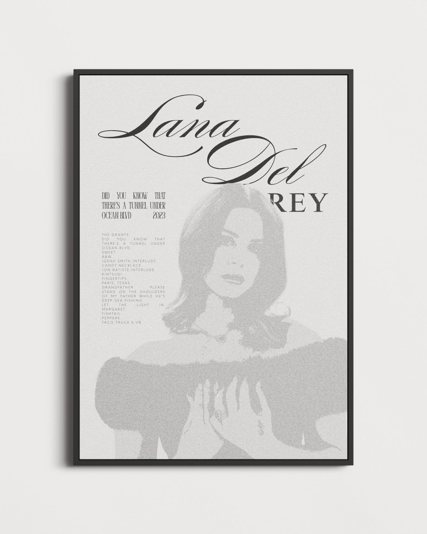 Lana Del Rey Vintage Album Poster