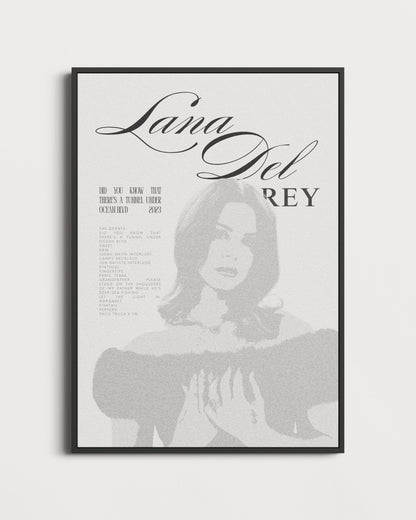 Lana Del Rey Vintage Album Poster