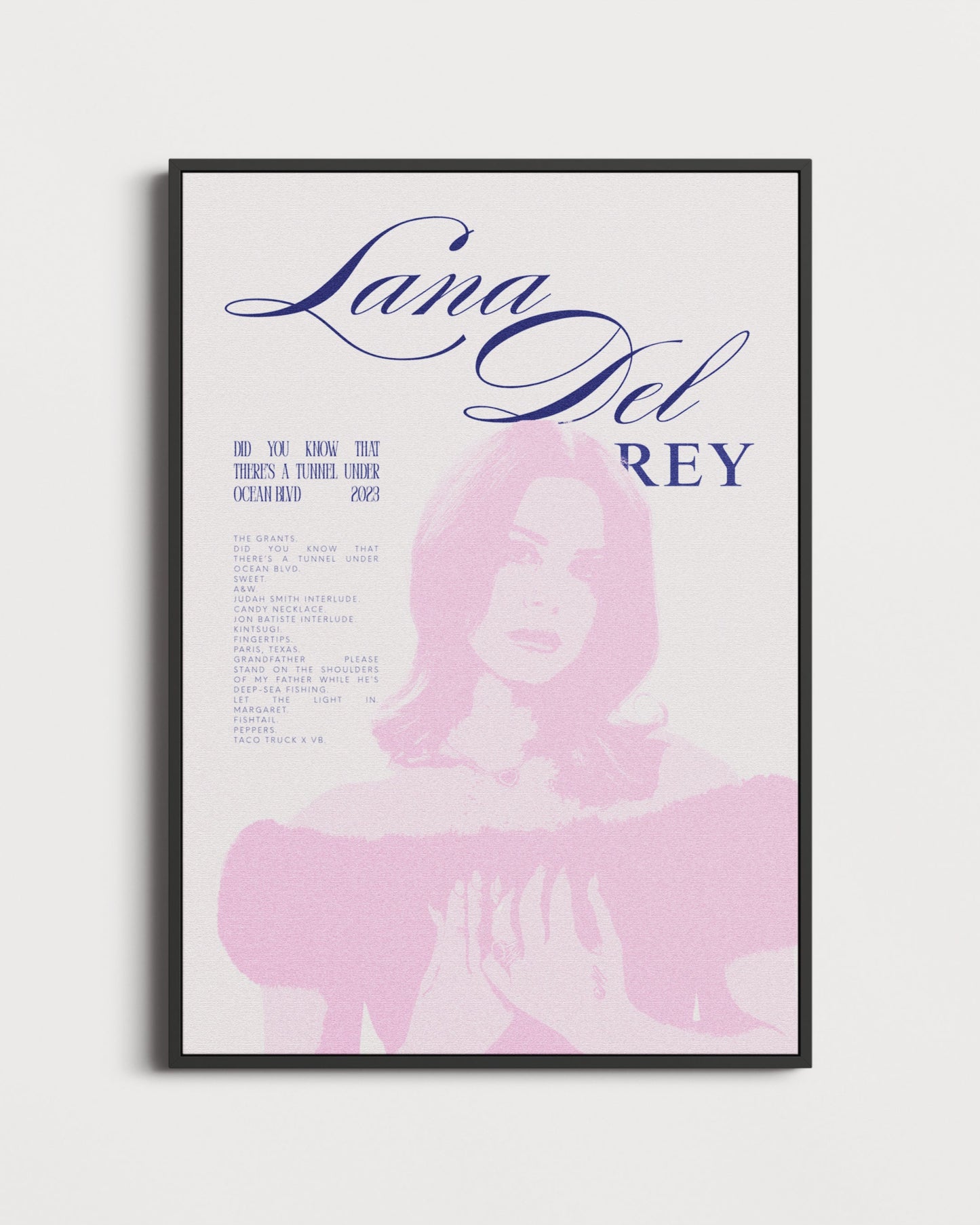 Lana Del Rey Vintage Album Poster