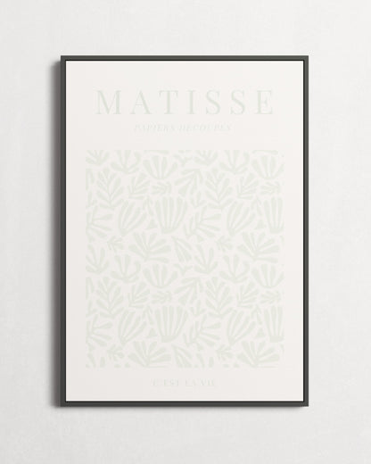 Framed artwork with text on a white background