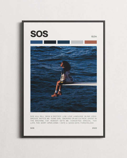 SZA SOS Minimal Poster