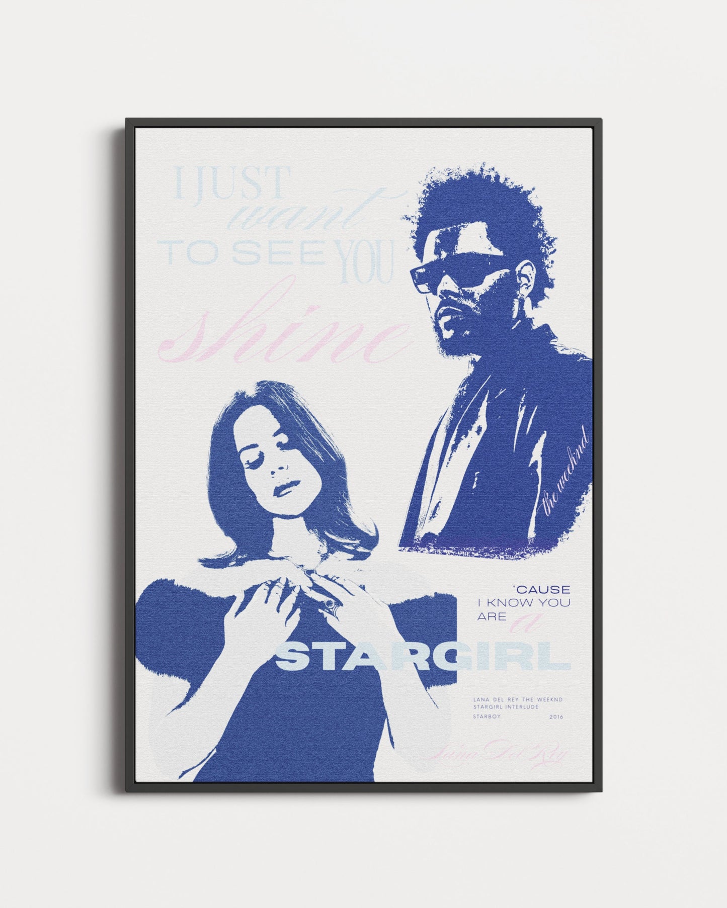 The Weeknd and Lana Del Rey Stargirl Vintage Lyric Poster