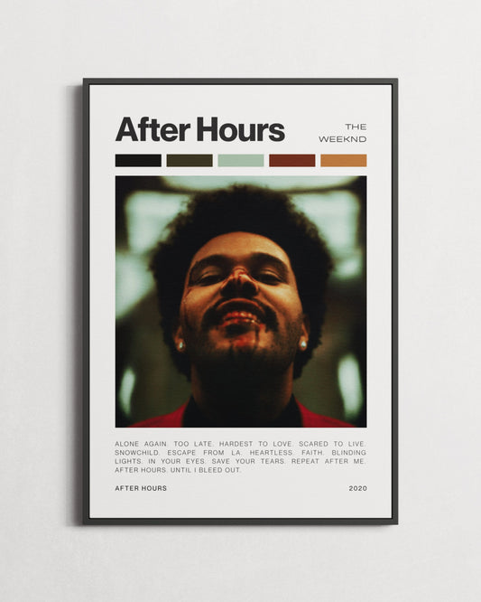 The Weeknd After Hours Minimal Poster